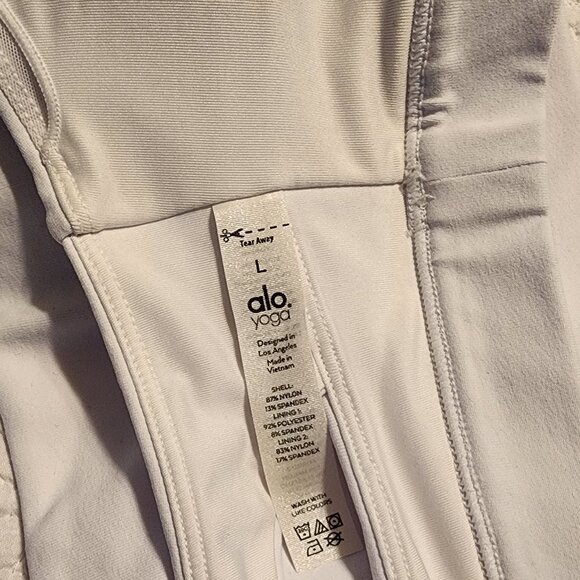 ALO Yoga Airbrush Suspension Bra Size L White EUC - Picture 5 of 12